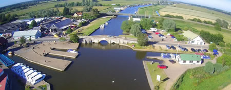 Potter Heigham, with the famous bridge in the centre of the image
